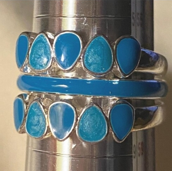 Turquoise Rings Set Size 10 - Picture 8 of 8